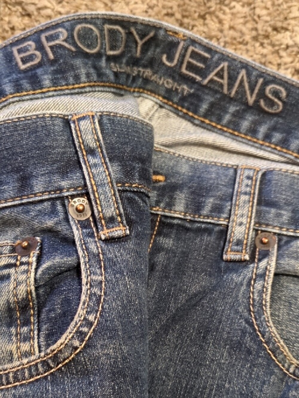 BRX Jeans Men's Relaxed Fit Blue Denim Jeans - Picture 2 of 8